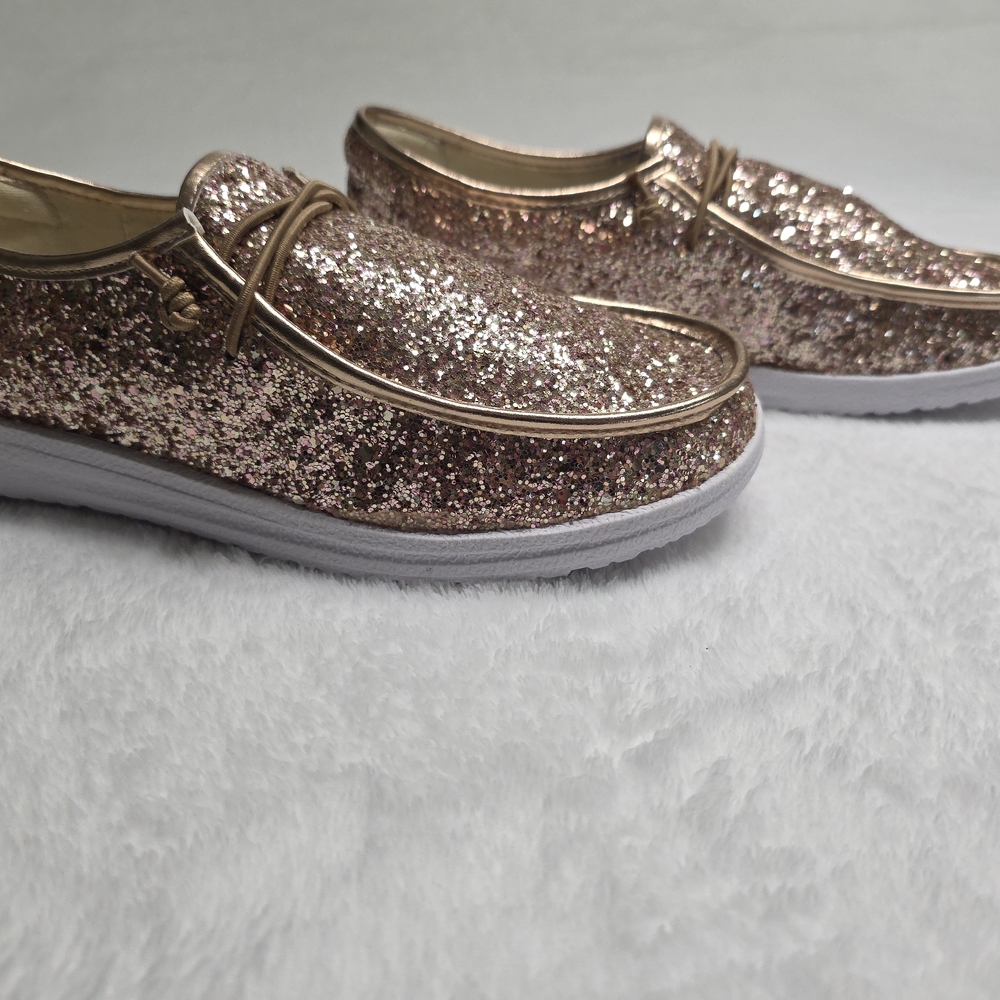 Sparkling Gold Women's Shoes - Picture 3 of 5